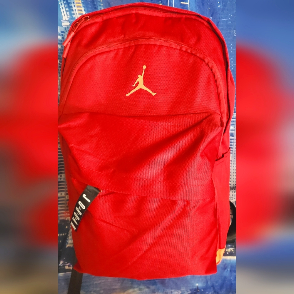 New Nike Air Jordan Gym Red / Bright Orange Backpack Back to School!!!